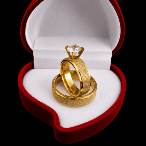 Anillos para pareja Baño de Oro Referencia 002