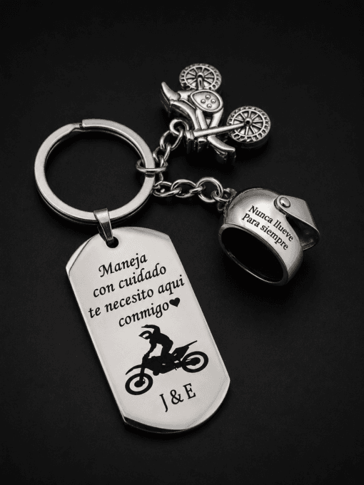 Llavero personalizado 2 dijes Referencia 017