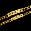 Pulseras para pareja en Baño de Oro - Referencia 002 js pul par bor 002