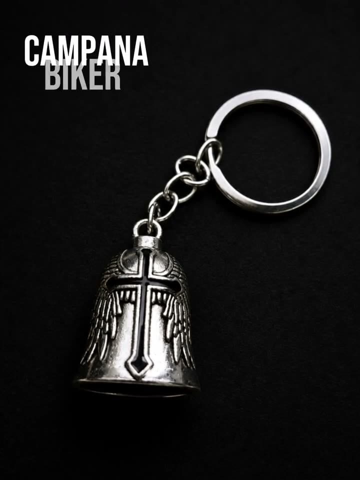 Campana Biker Cruz Negra
